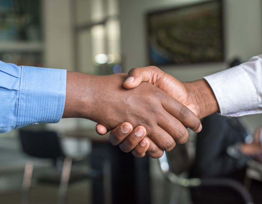 Lawyer in consultation with client